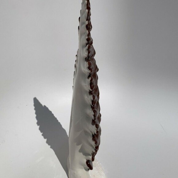 Handpainted Ceramic Christmas Trees 11.5" Mid Century Modern Brown vintage décor - Picture 3 of 5